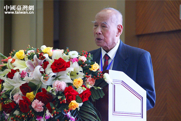 黃埔軍校同學會會長林上元出席論壇并致辭。(中國臺灣網 郜利敏 攝)