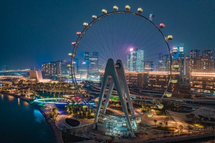 資料圖:深圳市寶安區華僑城歡樂港灣內的摩天輪。劉安邦 攝