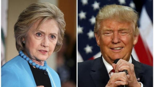 特朗普與希拉里(左)